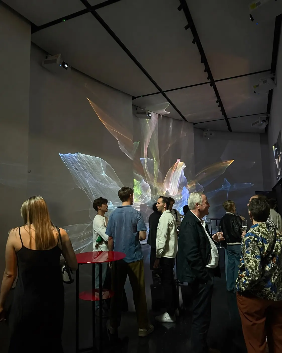 Light installation in gallery space